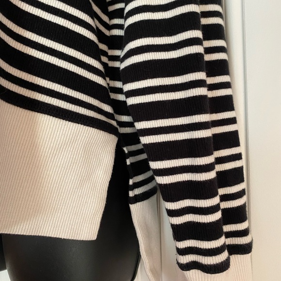 Anthropologie Black and White Striped Sweatshirt - Picture 6 of 10